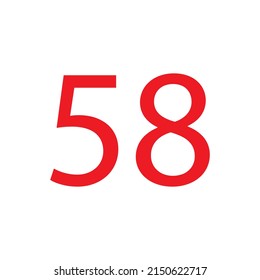 RED COLOUR NUMBER SIMPLE CLIP ART ILLUSTRATION VECTOR