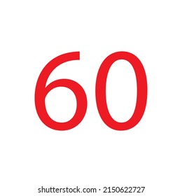 RED COLOUR NUMBER SIMPLE CLIP ART ILLUSTRATION VECTOR