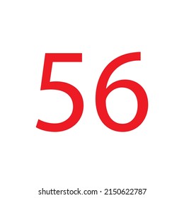 RED COLOUR NUMBER SIMPLE CLIP ART ILLUSTRATION VECTOR