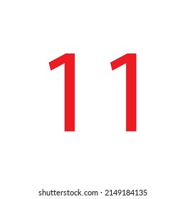 RED COLOUR NUMBER VECTOR ILLUSTRATION