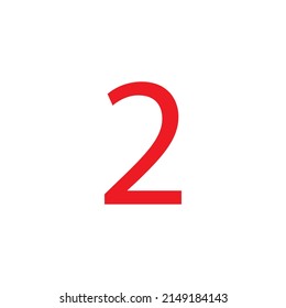 RED COLOUR NUMBER VECTOR ILLUSTRATION