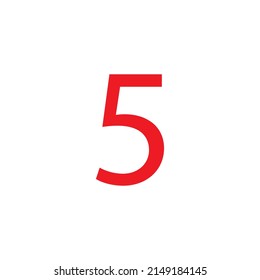 ILUSTRACIÓN DEL VECTOR DE NÚMERO DE COLOR ROJO