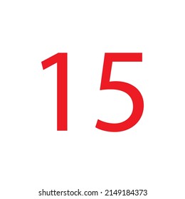 RED COLOUR NUMBER VECTOR ILLUSTRATION