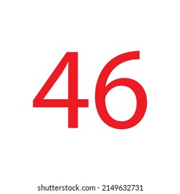 RED COLOUR NUMBER VECTOR ILLUSTRATION.