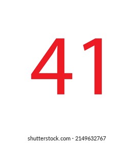RED COLOUR NUMBER VECTOR ILLUSTRATION.
