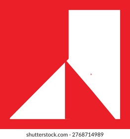 Red colour path finder icon eps