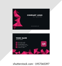 Red Colourful and elegant business card template