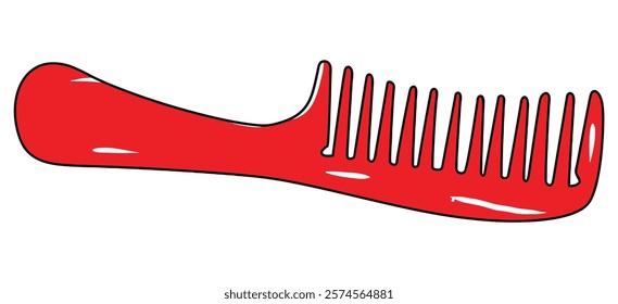 Red comb isolated on white background