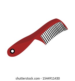 red comb on white background
