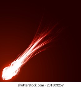 red comet abstract vector