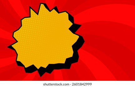 red comic background with rays