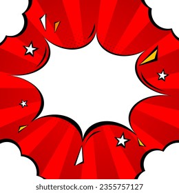 red comic background template . abstract modern design