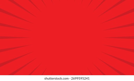 red comic burst background with blank space