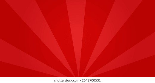 Red comic sunburst effect background with halftone. pop art comic-style vector background. Suitable for templates, sale banners