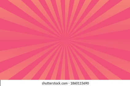 Zoom de cómic rojo con líneas y puntos - Ilustración vectorial