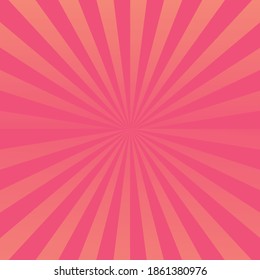 Red comic zoom with lines and dots - Vector illustration
