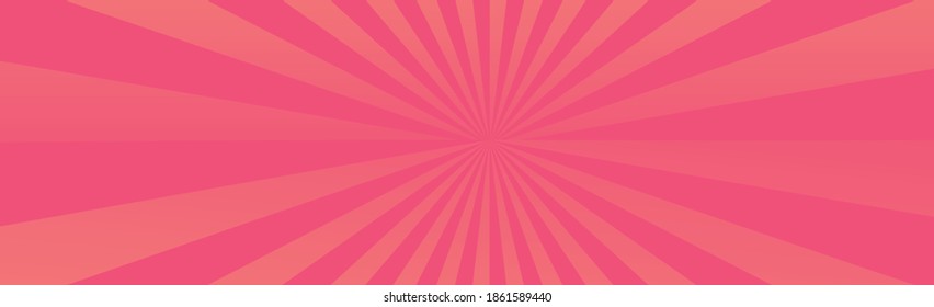 Red comic zoom with lines and dots - Vector illustration