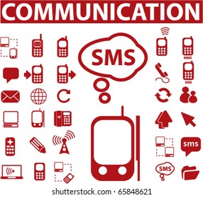 señales de comunicación rojas. vector