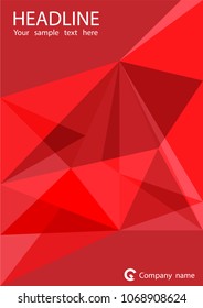 Red company flyer design. vector illustration template in A4 size.