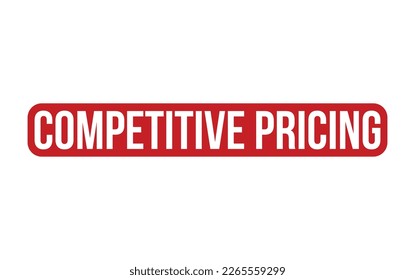 Red Competitive Pricing Rubber Stamp Seal Vector