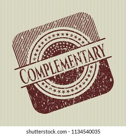 Red Complementary rubber stamp