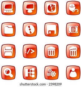 Red computer icons