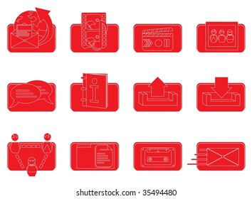 red computer icons