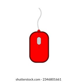 red of computer mouse icon