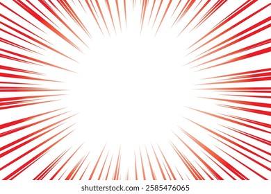 Red concentrated line background material
