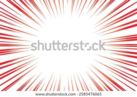 Red concentrated line background material