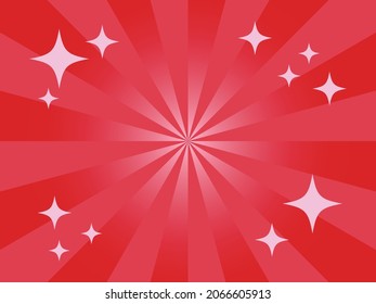 Red concentrated line and glitter background vector illustration