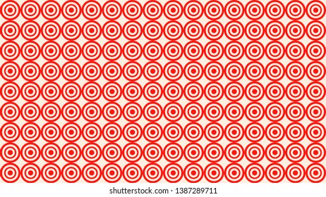 Red Concentric Circles Pattern Vector Illustration