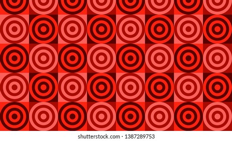 Red Concentric Circles Pattern Vector