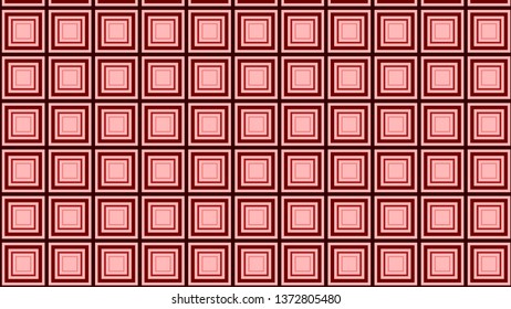 Red Concentric Squares Background Pattern Graphic