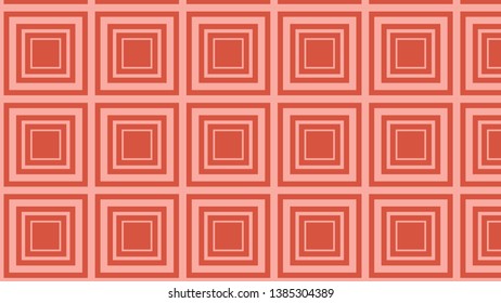 Red Concentric Squares Background Pattern