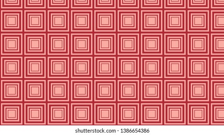 Red Concentric Squares Background Pattern