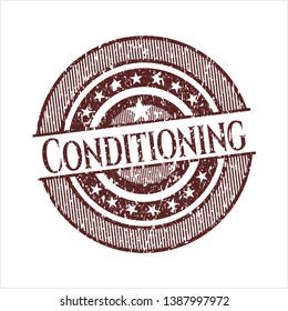 Red Conditioning distressed rubber grunge texture seal