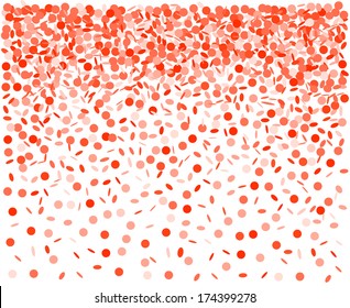 Red confetti background