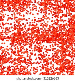 Red Confetti Background. Abstract Decorative Circle Pattern
