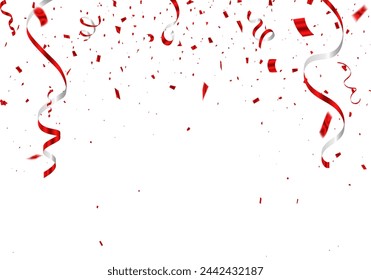 Red Confetti Background For Decoration Various Festive Celebrations Vector Illustration