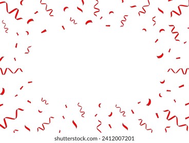 Fondo de Red Confetti. Caer en Confetti por fiesta, cumpleaños, celebración o aniversario. Ilustración vectorial sobre fondo blanco. 