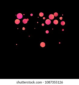 Red confetti background. Falling rose glitter. Graphic design for invitation, wedding, birthday, christmas card. Valentines day backdrop. Abstract particles banner. Vector festive template. 