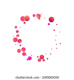 Red confetti background. Falling rose glitter. Graphic design for invitation, wedding, birthday, christmas card. Happy surprise backdrop. Abstract particles banner. Vector festive concept. 