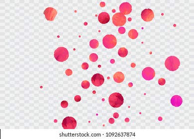 Red confetti background. Falling rose glitter. Graphic design for invitation, wedding, birthday, christmas card. Happy surprise backdrop. Abstract particles explosion. Vector festive concept. 