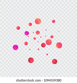 Red confetti background. Falling rose glitter. Graphic design for invitation, wedding, birthday, christmas card. Valentines day backdrop. Abstract particles banner. Vector festive template. 