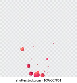Red confetti background. Falling rose glitter. Graphic design for invitation, wedding, birthday, christmas card. Valentines day backdrop. Abstract particles explosion. Vector festive concept. 