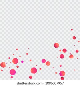 Red confetti background. Falling rose glitter. Graphic design for invitation, wedding, birthday, christmas card. Valentines day backdrop. Abstract particles banner. Vector festive template. 