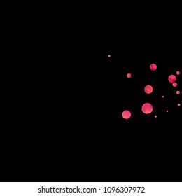 Red confetti background. Falling rose glitter. Graphic design for invitation, wedding, birthday, christmas card. Happy surprise backdrop. Abstract particles banner. Vector festive template. 