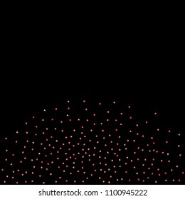 Red confetti background. Falling rose glitter. Graphic design for invitation, wedding, birthday, christmas card. Happy surprise backdrop. Abstract particles explosion. Vector festive concept. 