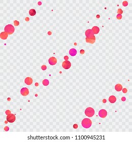 Red confetti background. Falling rose glitter. Graphic design for invitation, wedding, birthday, christmas card. Valentines day backdrop. Abstract particles banner. Vector festive template. 
